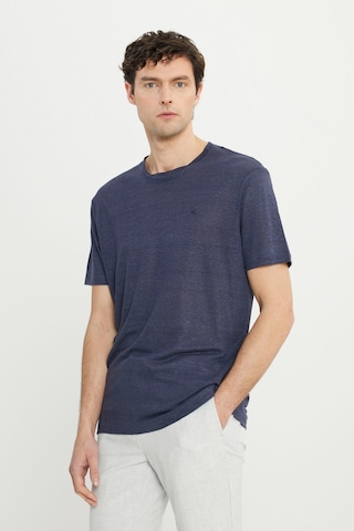 AC&Co / Altınyıldız Classics Erkek Lacı %100 Keten Slim Fit Dar Kesim Bisiklet Yaka Tişört Lacı