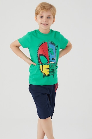 Avangers Four Heroes Yeşil Erkek Çocuk Bermuda Takım 5274-32940 Yeşil