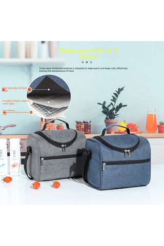 Yuntech01 Büyük Kapasiteli Aluminyum Folyo İçli Isı Saklama Çanta, Ofis/manzaralar İçin Kalın Tasarım El Çantası Kırmızı