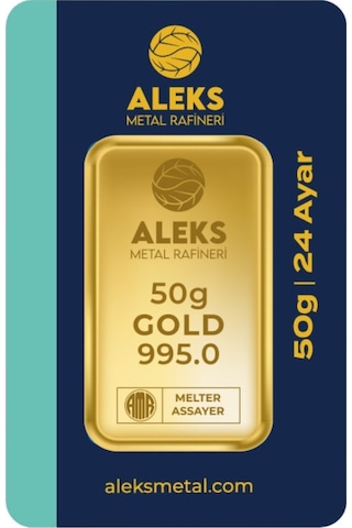 Agakulche 50 Gr 995 24 Ayar Amr Külçe Altın