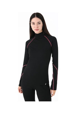 Scorp Thermo-fit Kadın Yarım Boğazlı Termal Üst Kayak İçlik Siyah Siyah