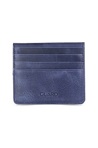 Guard Leather Guard Antik Lacivert Patlı Tasarım Deri Kartlık Çok Renkli