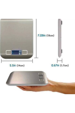 Zhltools Dijital Mutfak Terazisi Elektronik Lcd Ağırlık 5 Kg Ölçekli Gri