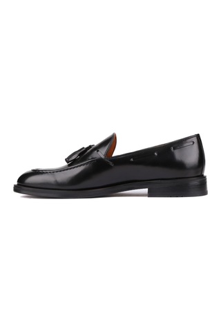 Shoetyle - Siyah Açma Deri Püsküllü Erkek Klasik Ayakkabı 250-7951-836-siyah