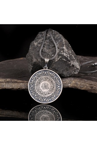 Ayetel Kürsi Yazılı Model 925 Ayar Gümüş Kolye