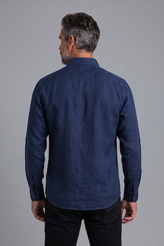Bisse Lacivert Regular Fit Pamuk Keten Gömlek Gmktn7aj224019 D39
