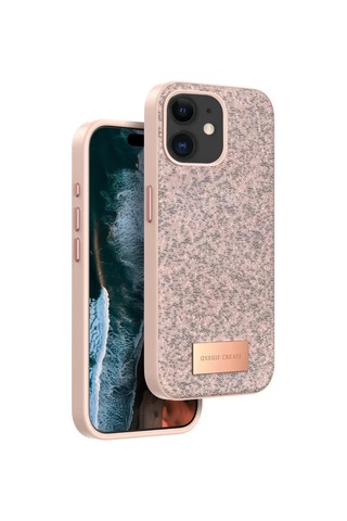 Onegif Apple iPhone Uyumlu 11 Bright Simli Kapak - Pembe Arka Kapak