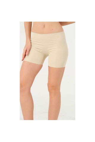 Lorexia Kadın Silikon Şeritli Kaydırmaz Lazer Kesim İz Yapmaz Boxer Korse Bej
