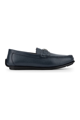 Tamer Tanca Erkek Hakiki Deri Lacivert Loafer Ayakkabı 818 3429 Erk Ayk Y26 Lacı Fltr