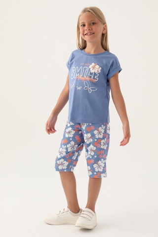 Rolypoly Smile Anytime Açık İndigo Kız Çocuk Kapri Takım 5274-42979 İndigo