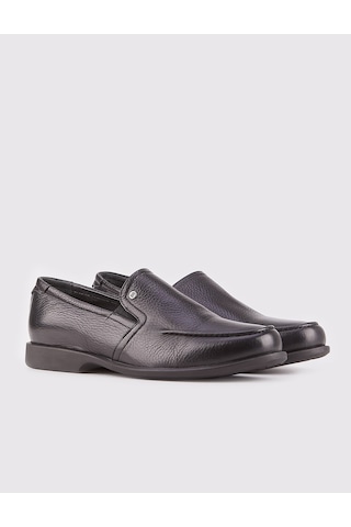 Hakiki Deri Siyah Erkek Günlük Ayakkabı-Siyah (521650987) Siyah