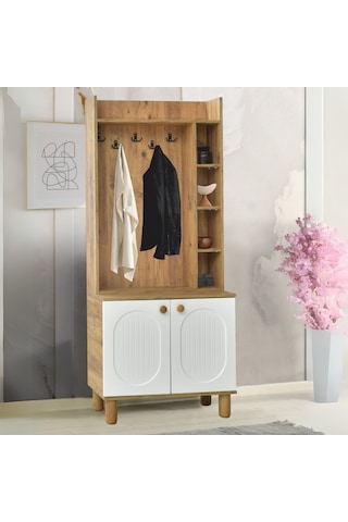 Lidya Portmanto Askılıklı - Atlantik Çam - Beyaz Atlantik Çam - Beyaz