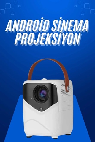 Home Hd Ayaklı Portatif Projeksiyon Cihazı Android İşlemcili Sinema Projektörü