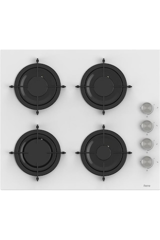 Ferre Fryart CS Serisi XE63CB - CS206 - D064 Beyaz Cam Ankastre Set