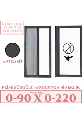 Plise Akordiyon Sineklik En:0-90 X Boy:0-220 Tüm Kapı Çeşitleri