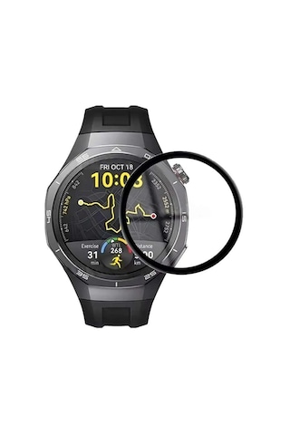 Forzacase Huawei Watch Gt5 Pro 46mm İçin Çerçeveli Tam Kaplayan 3d Pet Ekran Koruyucu Film - Fc016