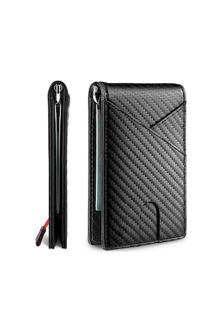 Yifomall Sarı Rfıd Koruma Krom Para İçirirli Carbon Fiber Ticari Kart Çantası 2021 Yazı Yeni Model Zengin Paketle