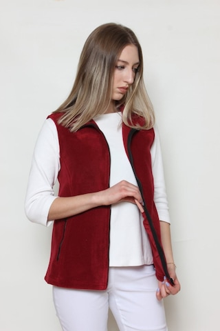 CottonCool Kadın Polar Yelek Bordo