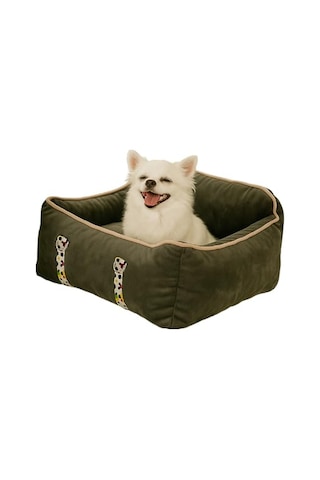 Pawgo, Premium Taşınabilir Kedi Ve Köpek Araba Koltuğu, Tasma Klipsli, Ayarlanabilir Kayışlı Antrasit, 50x62x22