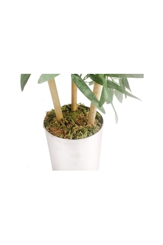 Yapay Çiçek Yapay Bambu Ağacı Paslanmaz Aleminyum Saksılı 80Cm