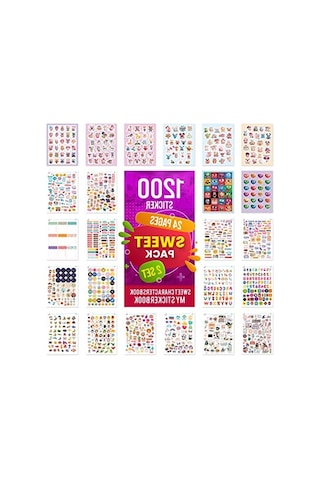 Sweet Sticker Set: 1200 Adet Çıkartma İle Yaratıcı Projeler İçin Abanoz