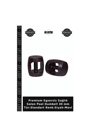 Premium Egzersiz Sağlık Salon Pool Dumbell 30 Mm Tür:standart Renk:siyah-mavi Siyah - Mavi