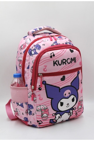 Kuromi Desen Pembe Ortopedili Beslenmelikli Sırt İlkokul Çantası