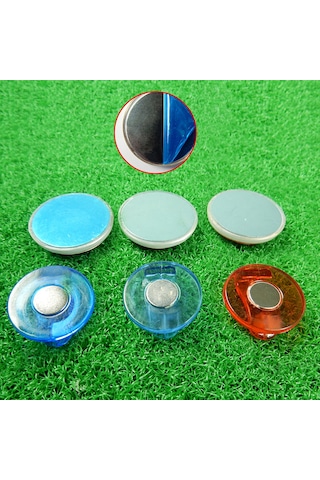 Xindoker Pembe Golf Şapka Klipsü - Plastik Ve Metal Malzeme - 30mm Çap - Seviye Göstergesi