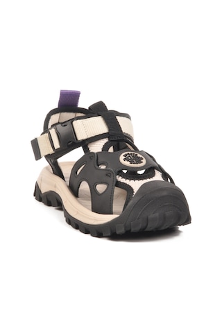 Siyah Cırtlı Hafif Unisex Çocuk Spor Sandalet 25y614 F Siyah