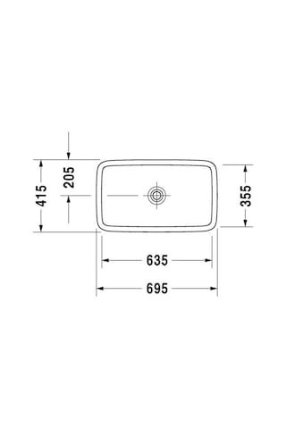 Duravit - Puravida Çanak Lavabo 70 Cm Beyaz - 0370700000- Beyaz