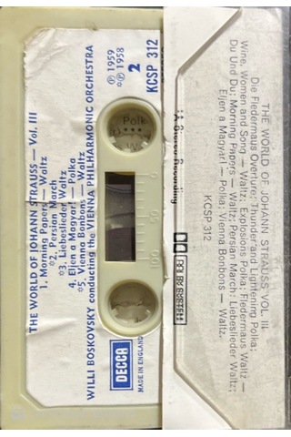 Plak Değildir Kaset Tir The World Of Johann Strauss Vol Iıı Cla