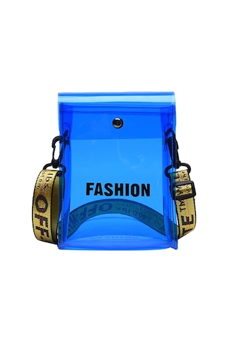 Gülen Yüz Çocuk Çantası Kore Tarzı Moda Göğüs Çanta Rahat Crossbody Çanta MAvi