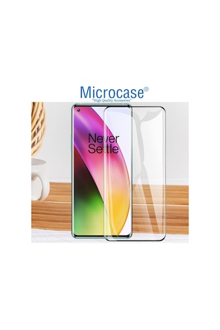 Oneplus 8 Pro 3D Curved Tam Kaplayan Tempered Cam - Siyah
