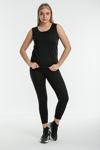 Fit Women Sauna Termal Tayt Atlet Takım 4410-4412 Siyah