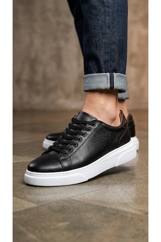 Boa Blf-010 Erkek Sneaker Günlük Casual Spor Ayakkabı Siyah Beyaz Taban