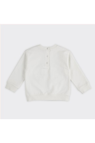 Kız Çocuk Baskılı Sweatshirt Ekru 2421gb08024-4923 001