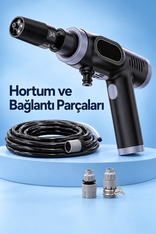 Çok Amaçlı Şarjlı Araba Yıkama Cihazı Köpük Şişeli Set