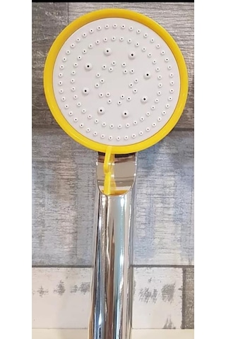 Ayarlanabilir 5 Fonksiyonlu Yüksek Basınçlı Duş Başlığı ,çelik Örgülü Lüks Duş Hortumu 150 Cm Set Sarı