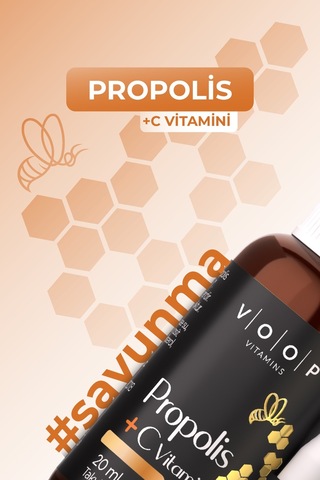 Voop Propolis C Vitamini Damlalıklı Sprey Takviye Edici Gıda 20 ML