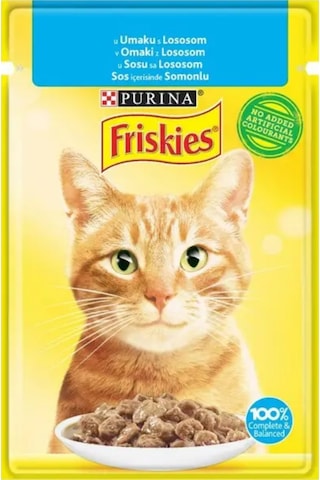 Purina Friskies Somonlu Soslu Pouch Yetişkin Kedi Yaş Maması 26 x 85 G