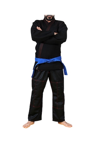 Dosmai Astarlı Profesyonel Jijutsu Elbisesi Kuşaksız Siyah Sb102 Siyah