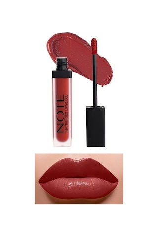 Note Cosmetique Mattemoist Lipgloss Yarı Mat Saten Bitişli Likit Ruj 407 Notisme - Kırmızı