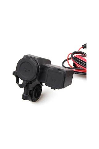 Motosiklet Çakmaklık Yuvası + Usb Şarj Yuvası Suya Dayanıklı Üniversal Mod Motor Usb Çakmaklık