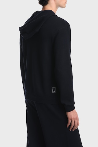 Emporio Armani Saf Yün Ve Fermuarlı Kapüşonlu Hırka Erkek Hırka Em006223 Af27807 Ub118 Lacivert