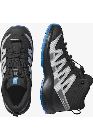 Salomon Xa Pro V8 Mıd Waterproof Cocuk Black/monument/french Blue Bot L47729800 Siyah