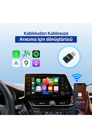 Embatech 2in1 Kablosuz Android Auto Ve Carplay Adaptörü Emt-006N