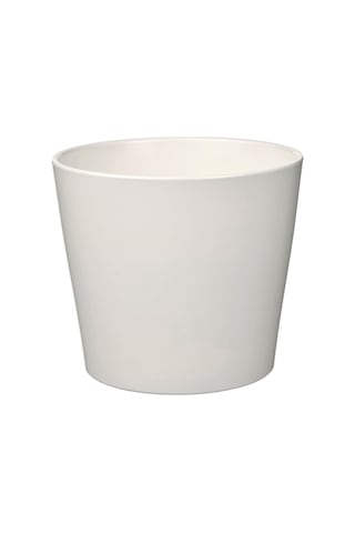 Toprak Saksı, Beyaz, 15 Cm, İç Mekan 3 Adet