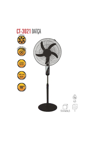 Ct 3021 Datça 50w Ayaklı Vantilatör