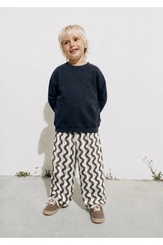 Snook Kids Asimetrik Desenli Pantolon Beyaz Beyaz
