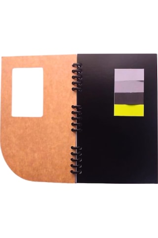 A5 Boy 60 Yaprak Çizgili Sert Kapak Postijli Not Defteri 13x21 Cm Saman